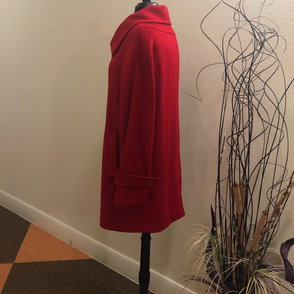 Talbots Red Three Buttons Coat. Used - image 3